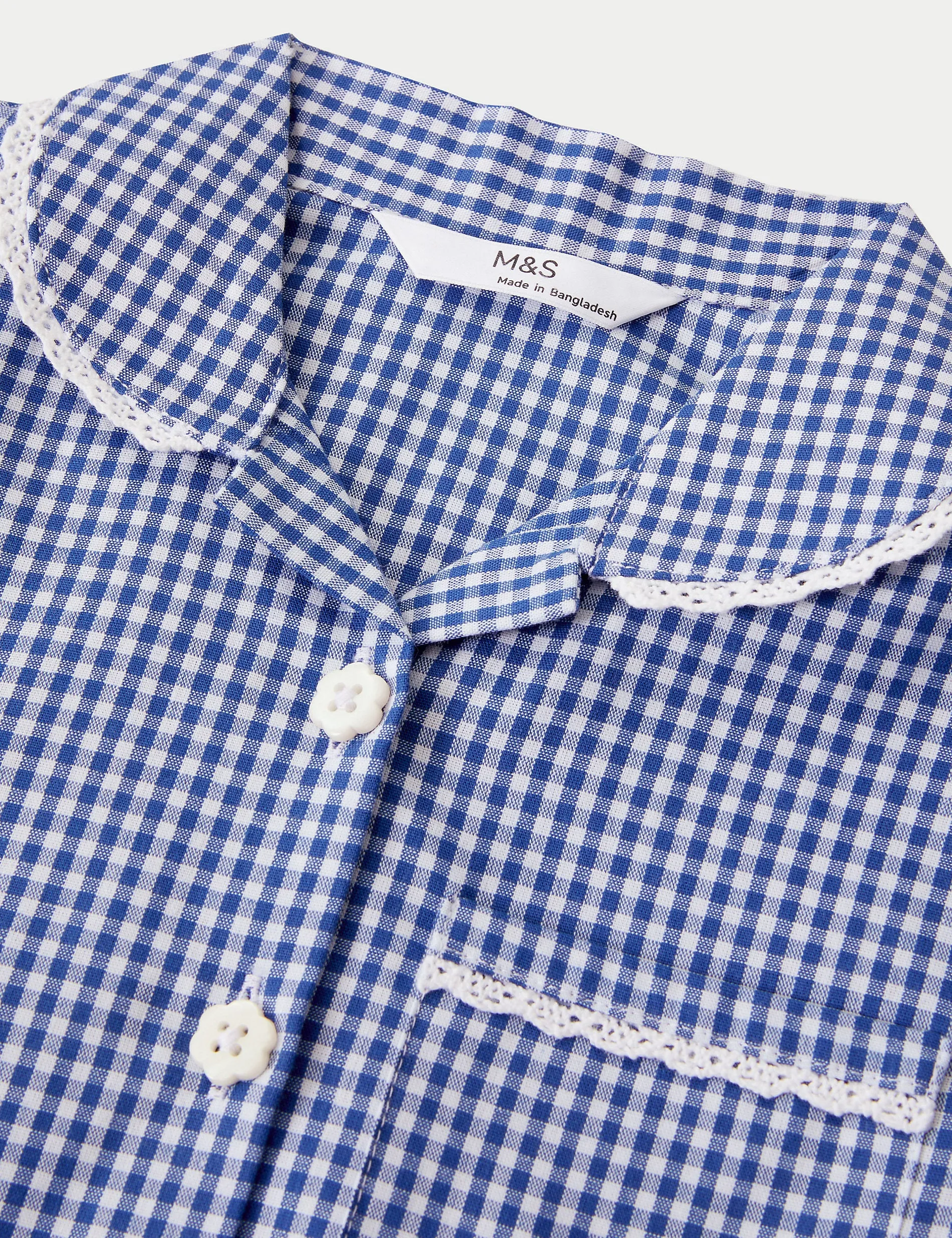 2 Pack Gingham Cotton School Dresses for Girls (2-14 Years) Marks & Spencer