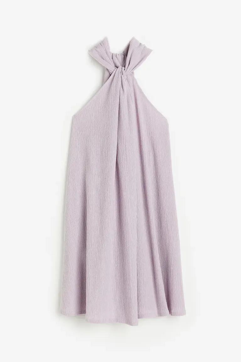 A-line halterneck dress H&M, lilac