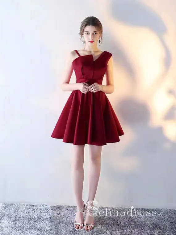 A-line Straps Pearl Pink Cheap Short Prom Dress Cute Homecoming Dresses #MHL127