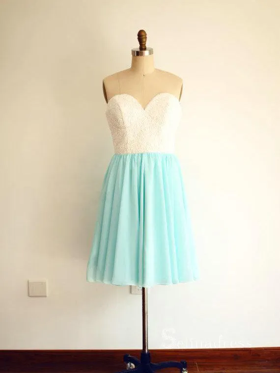 A-line Sweetheat Short/Mini Cheap Bridesmaid Dress Mint Green Bridesmaid Dresses BRD009