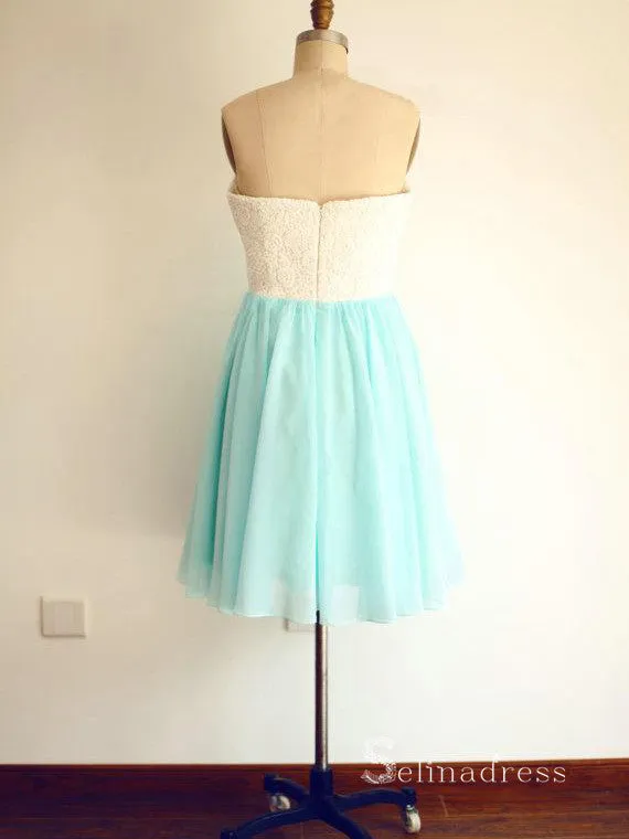 A-line Sweetheat Short/Mini Cheap Bridesmaid Dress Mint Green Bridesmaid Dresses BRD009