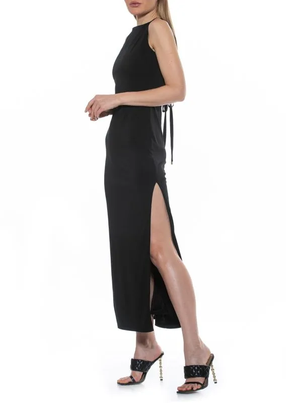 Alexia Admor Maxi Dress with Side Slit, Black