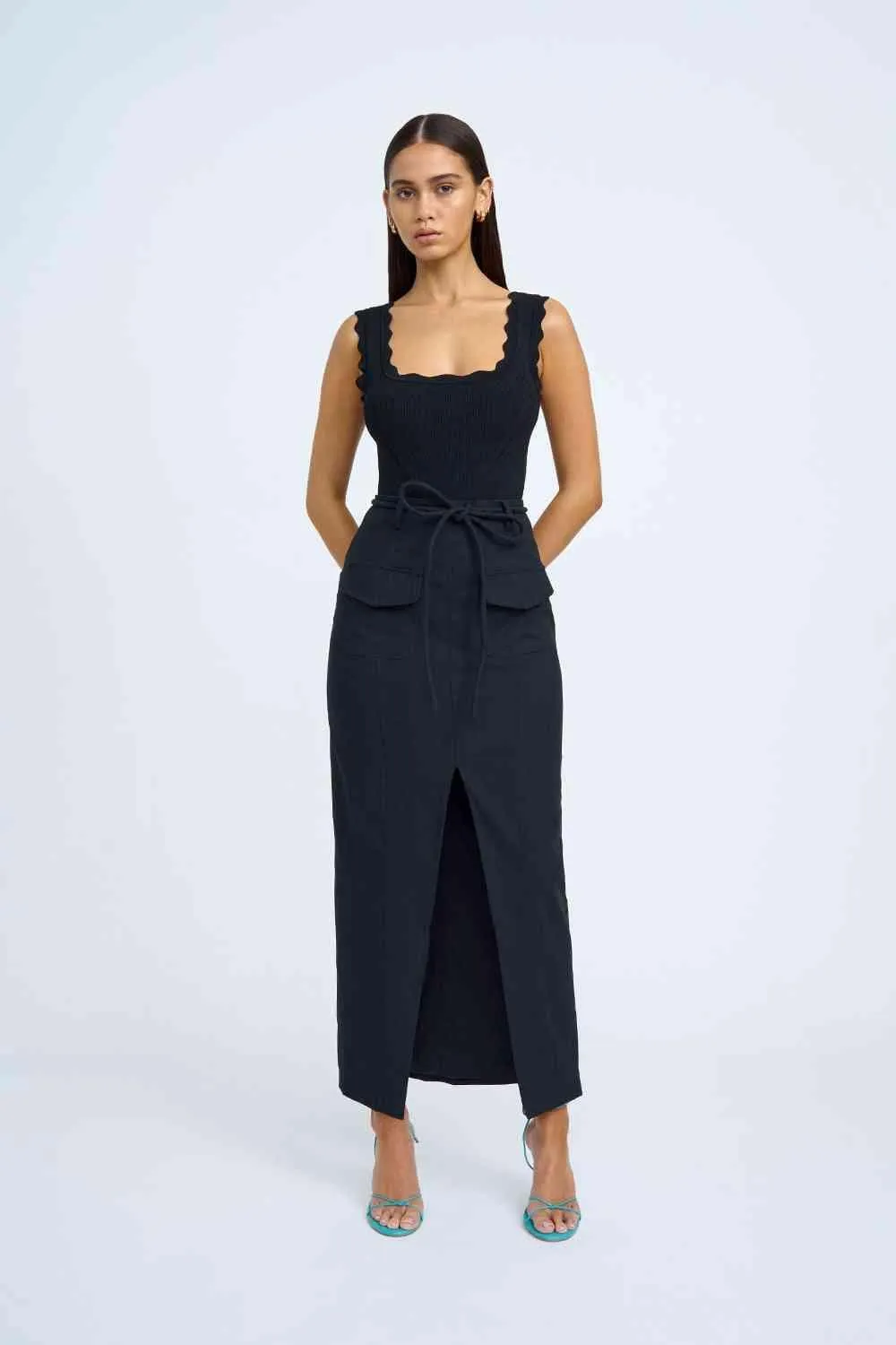 Womens Asami High-Waisted Pocket Pencil Skirt – Sleek, Stylish & Versatile