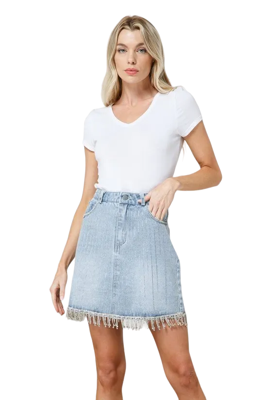 Blueb Women's Jewel Rain Rhinestone Skirt