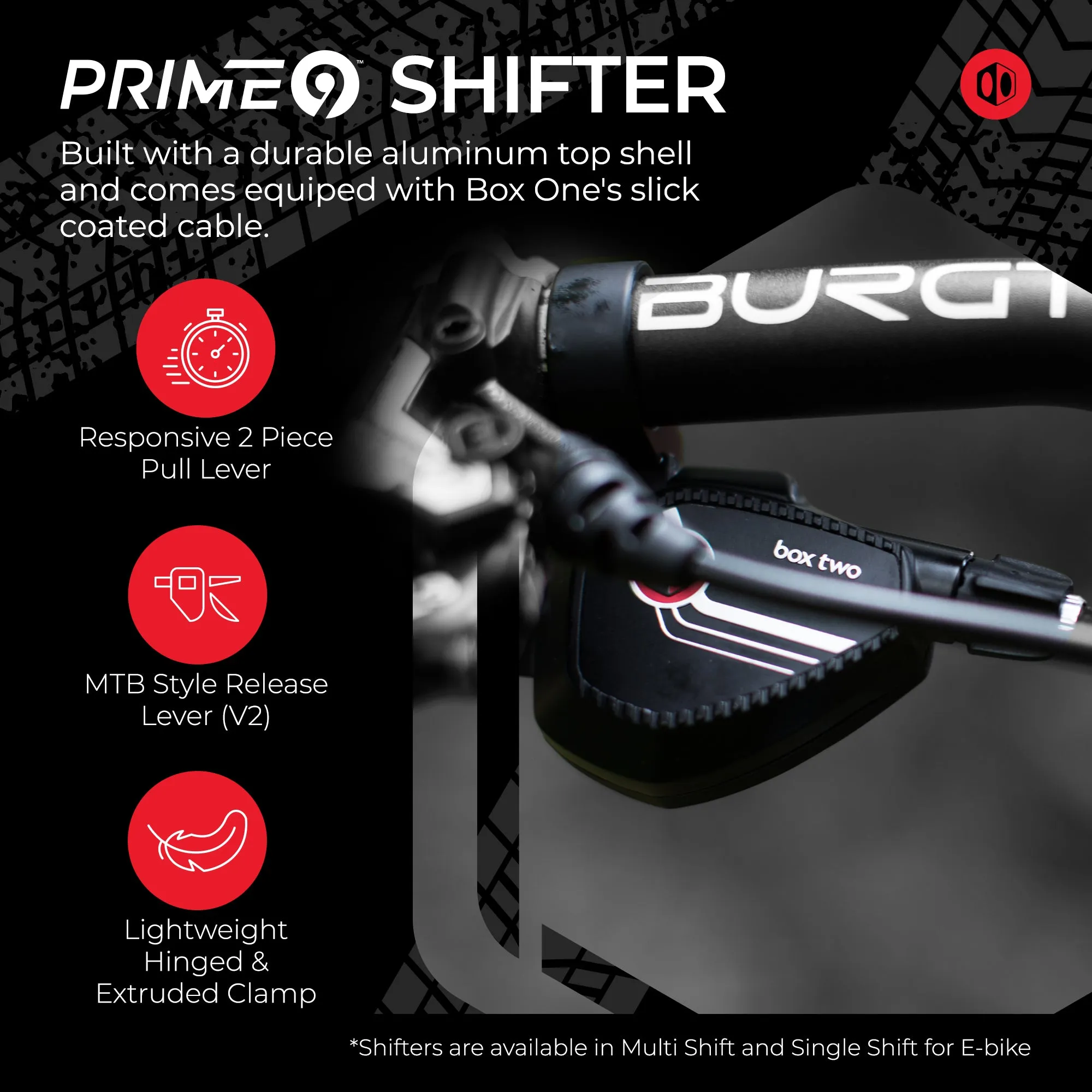 Box Two P9 X-Wide Single Shift E-Bike Groupset