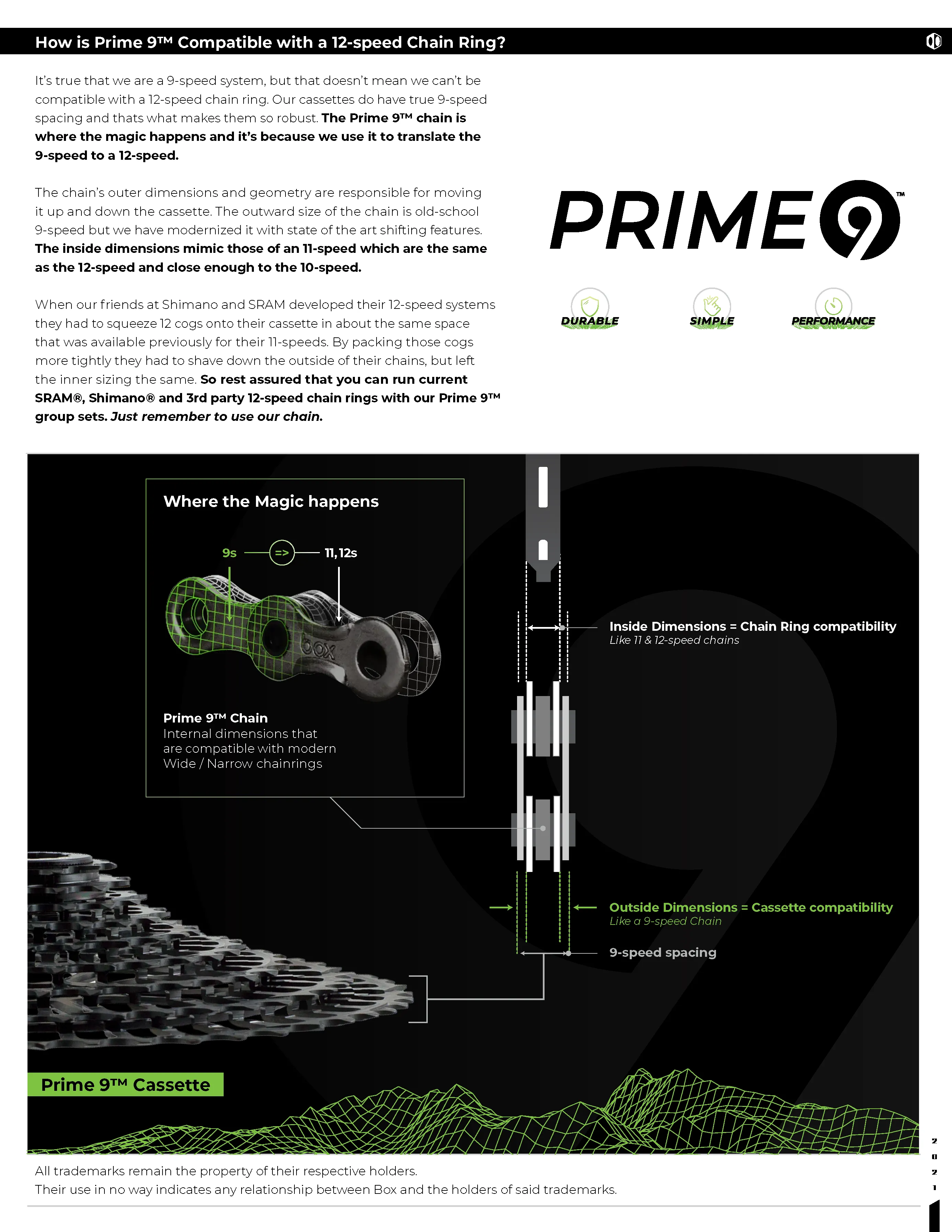 Box Two P9 X-Wide Single Shift E-Bike Groupset