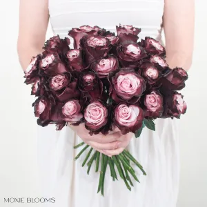 Burgundy Blush Novelty Roses