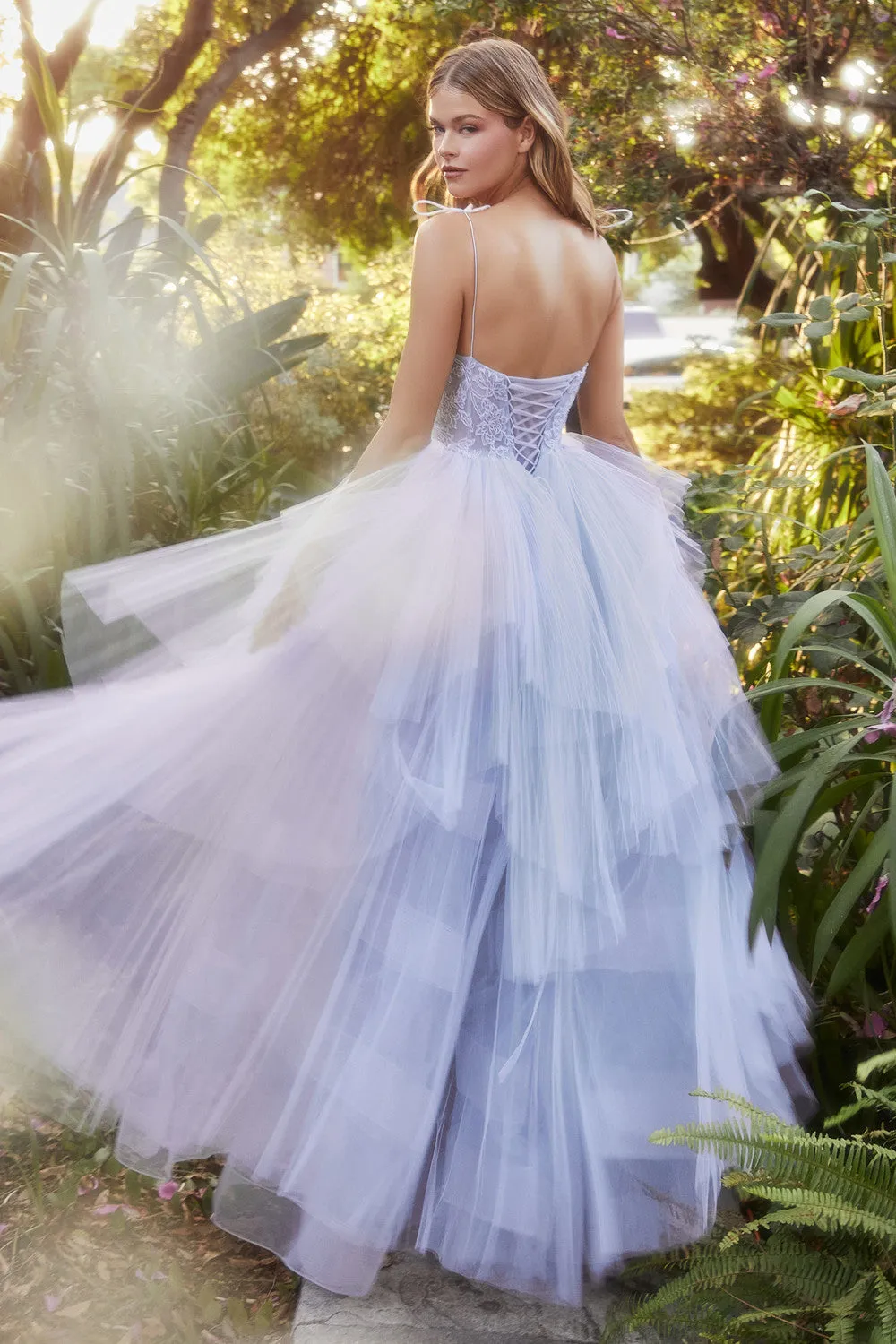 Hydrangea Ruffle Ballgown Prom Dress 6201152HKR-BlueHydrangea Andrea & Leo A1152