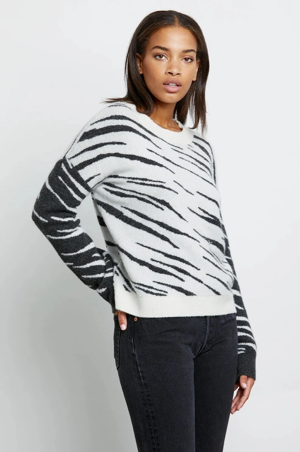 Rails - Lana Sweater in Mixed Abstract Tiger