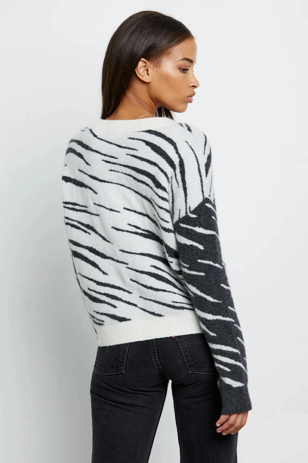 Rails - Lana Sweater in Mixed Abstract Tiger