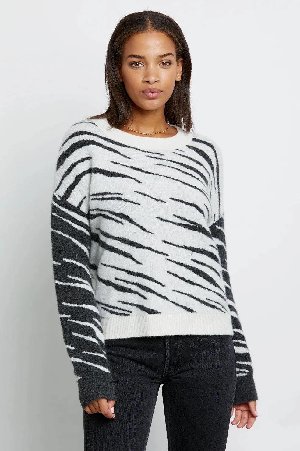 Rails - Lana Sweater in Mixed Abstract Tiger
