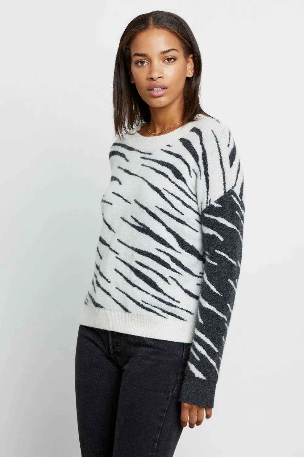 Rails - Lana Sweater in Mixed Abstract Tiger