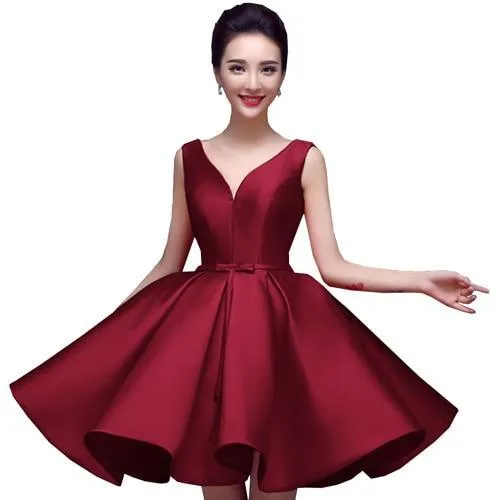 Short Cocktail Dress- Gold/Red/Pink/Black/Blue/Green/White colors