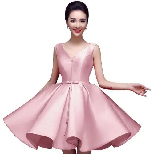Short Cocktail Dress- Gold/Red/Pink/Black/Blue/Green/White colors