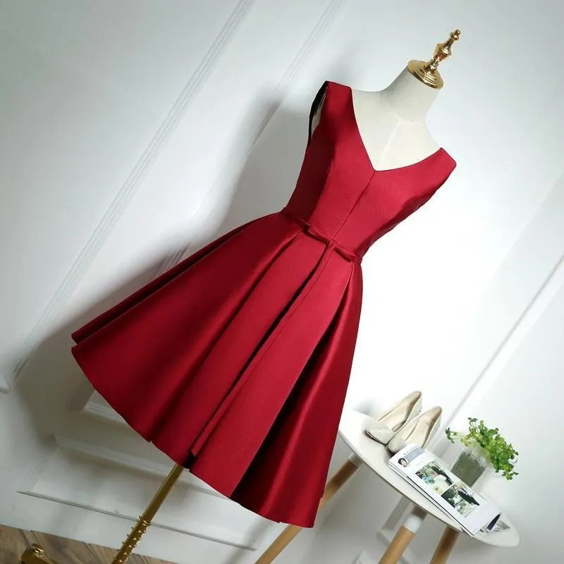Short Cocktail Dress- Gold/Red/Pink/Black/Blue/Green/White colors