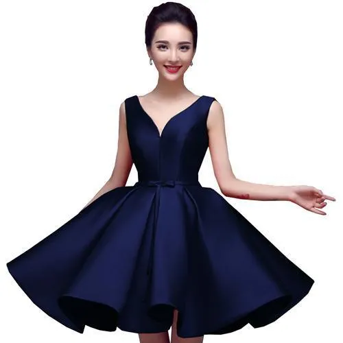 Short Cocktail Dress- Gold/Red/Pink/Black/Blue/Green/White colors