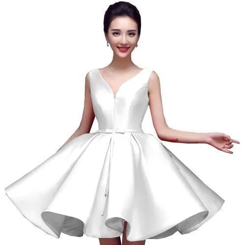 Short Cocktail Dress- Gold/Red/Pink/Black/Blue/Green/White colors