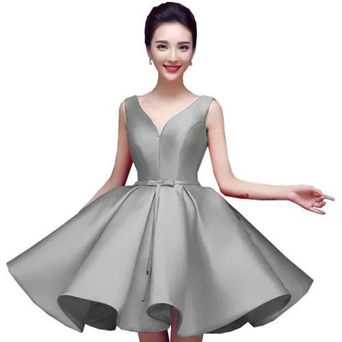 Short Cocktail Dress- Gold/Red/Pink/Black/Blue/Green/White colors