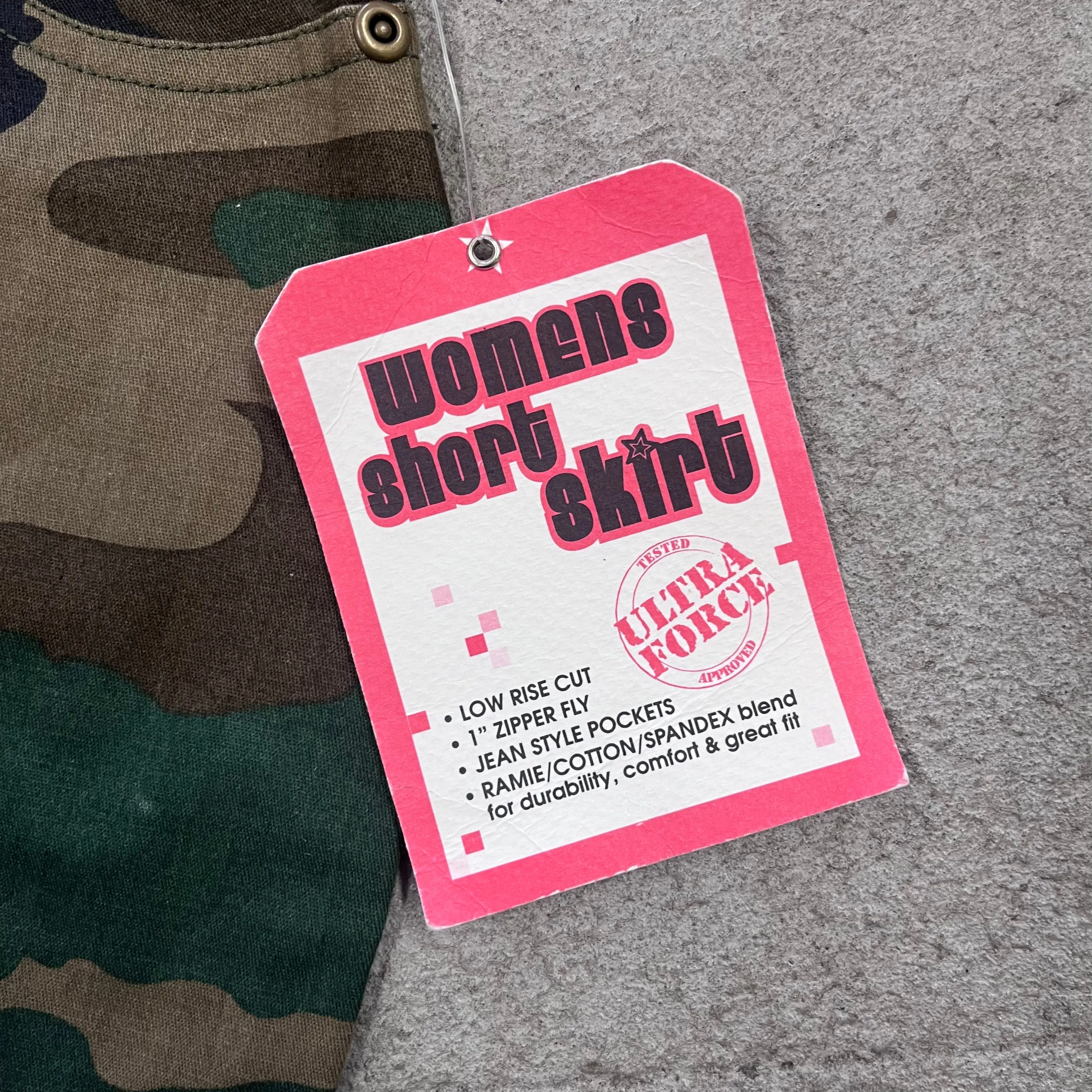 TH Y2K Rothco Camo Mini Skirt Size 25" (Deadstock)